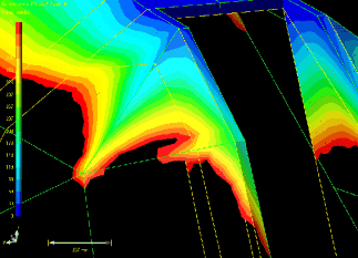 Corner detail - click for simulation (umshield.avi, 955 KB)