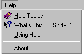Help menu