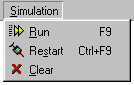 Simulation menu
