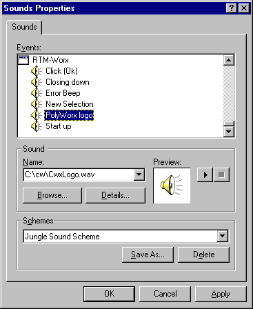 Windows Sound applet